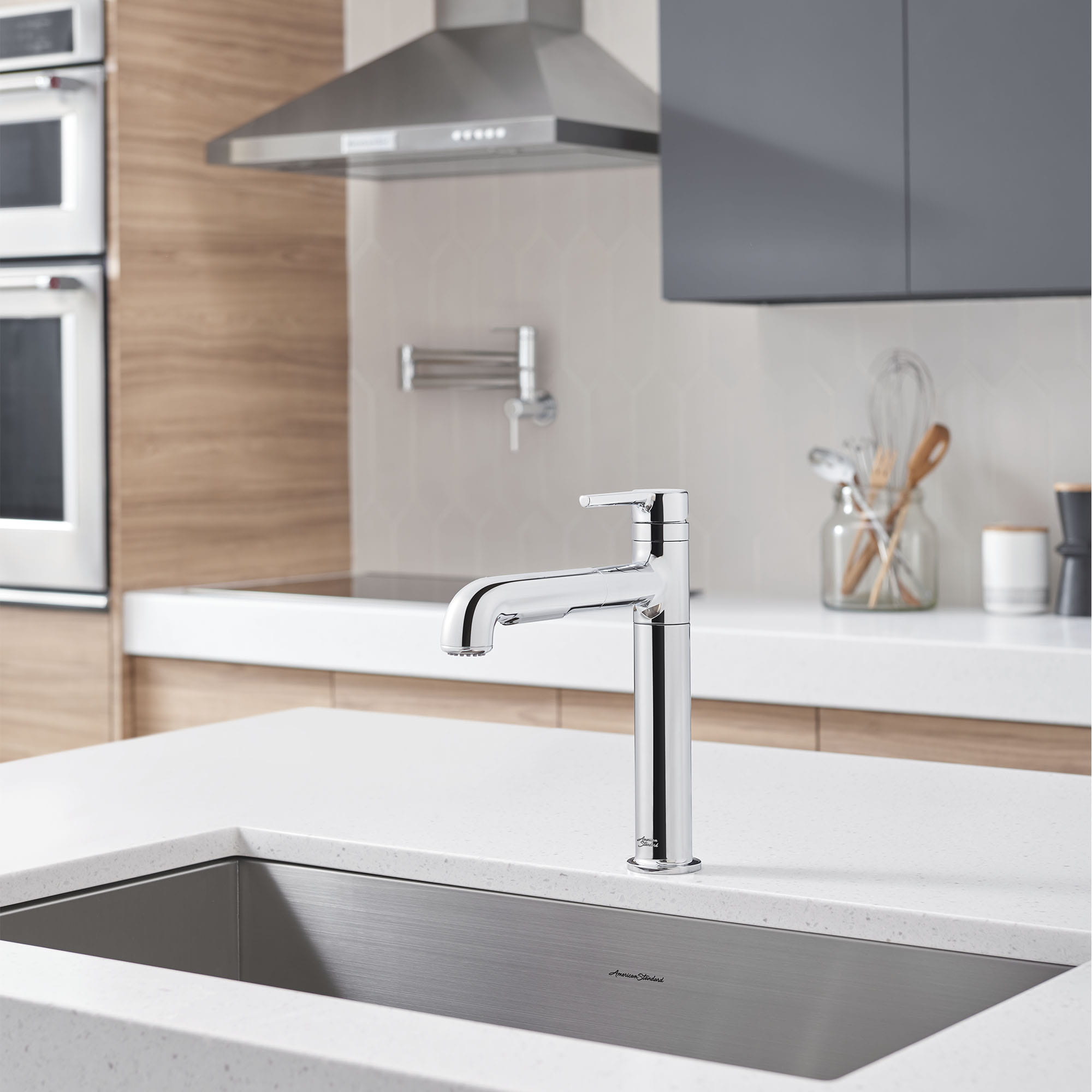 Studio S Pull Out Dual Spray Kitchen Faucet CHROME
